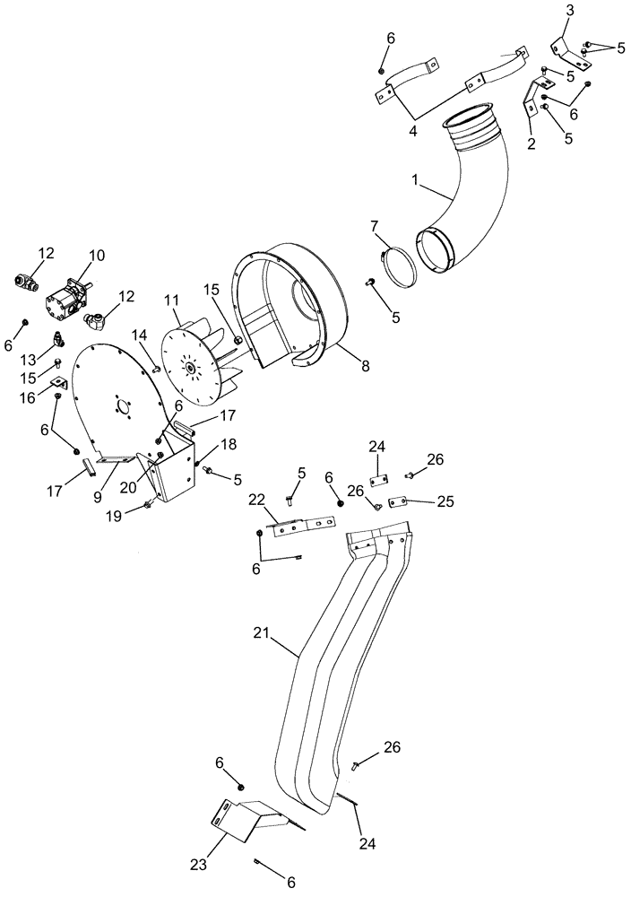 Схема запчастей Case IH 2388 - (02-10) - ROTARY AIR SCREEN VACUUM SYSTEM (01) - ENGINE