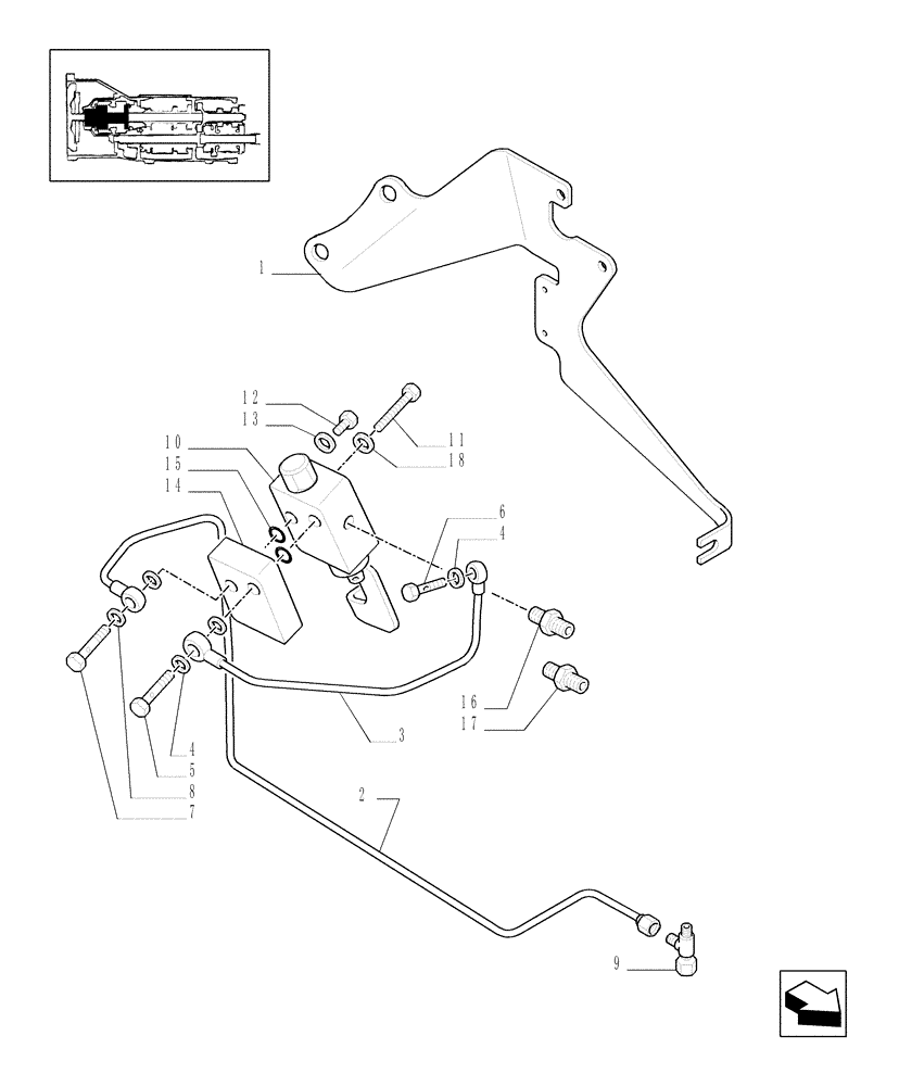 Схема запчастей Case IH JX1095C - (1.80.5[04]) - (VAR.838-839) FRONT PTO LIFT - VALVE (07) - HYDRAULIC SYSTEM