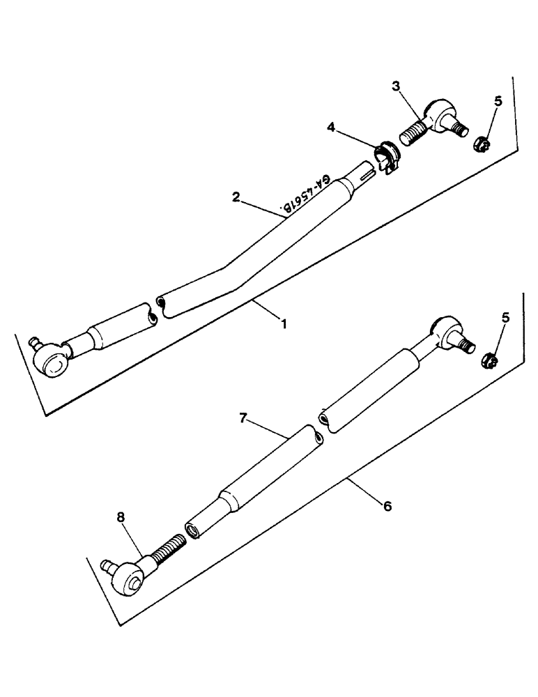 Схема запчастей Case IH 833 - (05-09) - DRAG LINK (04) - STEERING