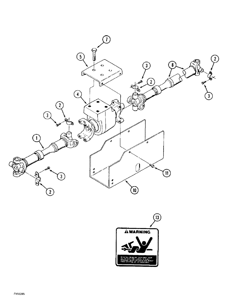 Схема запчастей Case IH 9350 - (6-148) - PTO DRIVE SHAFT MOUNTING (06) - POWER TRAIN