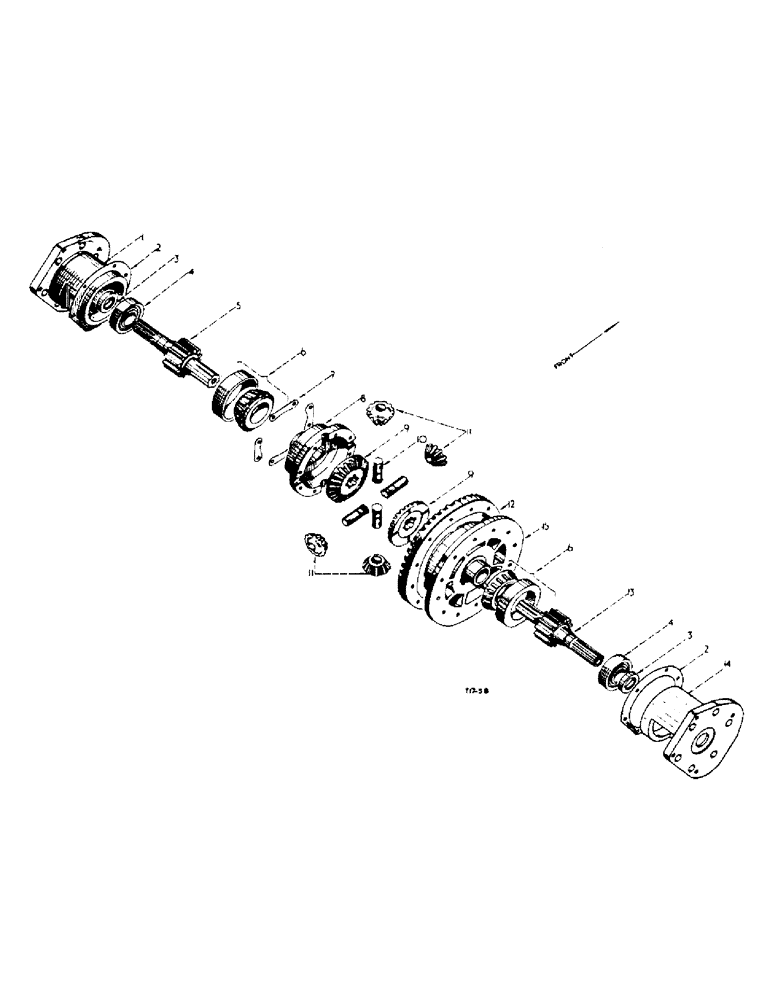 Схема запчастей Case IH 434 - (4-27) - DIFFERENTIAL - CHASSIS (06) - POWER TRAIN