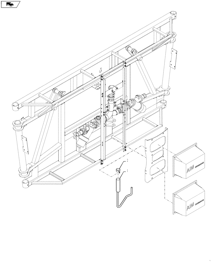 Схема запчастей Case IH 3330 - (55.440.33) - BYPASS MODULE GROUP, 120’ BOOM (55) - ELECTRICAL SYSTEMS