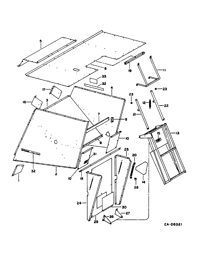 Схема запчастей Case IH 1420 - (20-03) - SEPARATOR, SEPARATOR HOOD AND SERVICE LADDER Separation