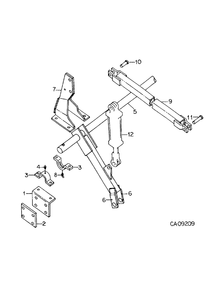 Схема запчастей Case IH 4700 - (A-08) - MAIN FRAME ROCKSHAFT AND DEPTH CONTROL MACHINES WITH AXLE PIVOT THRU AXLE TUBE 