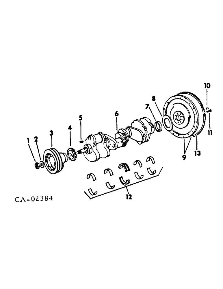 Схема запчастей Case IH DV-550 - (A-10) - CRANKSHAFT AND RELATED PARTS 