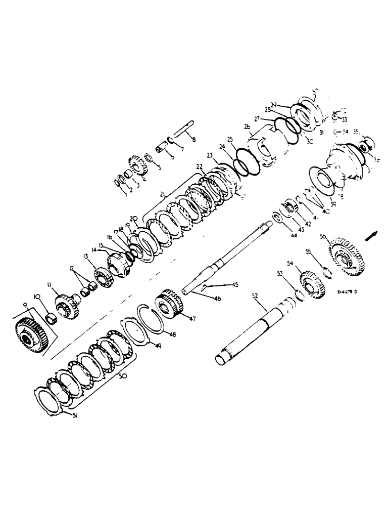 Схема запчастей Case IH 485 - (00C05) - FORWARD AND REVERSE - SYNCHROMESH DRIVE - (04) - Drive Train