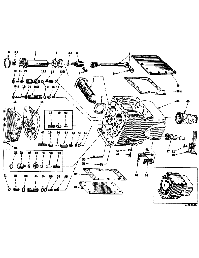 Схема запчастей Case IH SUPER C - (140) - HYDRAULIC SYSTEM, CYLINDER BLOCK & HEAD, PISTONS, RODS, REGULATOR AND CHECK VALVES & CONNECTIONS (07) - HYDRAULIC SYSTEM