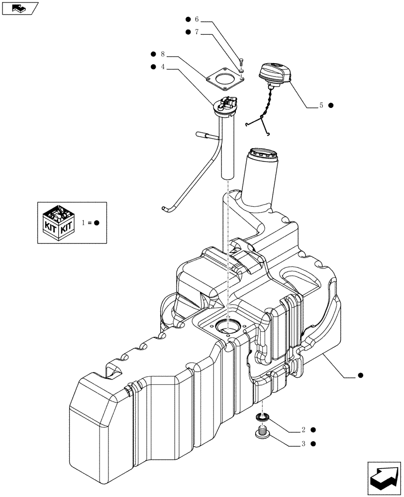 Схема запчастей Case IH FARMALL 65C - (10.216.01) - FUEL TANK (10) - ENGINE