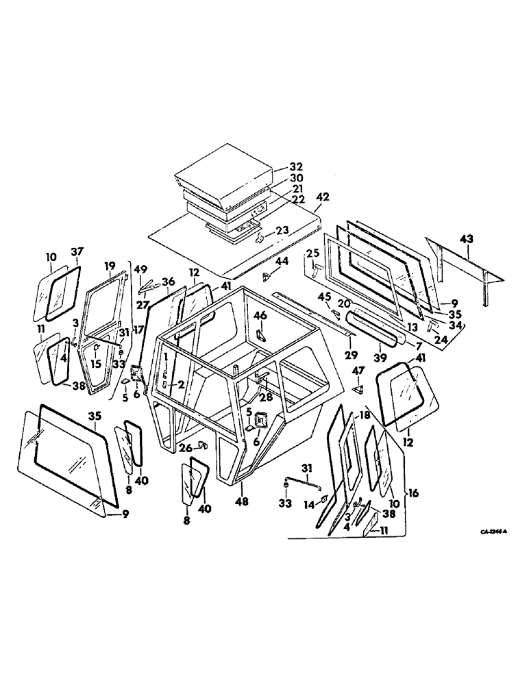 Схема запчастей Case IH 1026 - (13-19) - SUPERSTRUCTURE, TRACTOR CAB (05) - SUPERSTRUCTURE