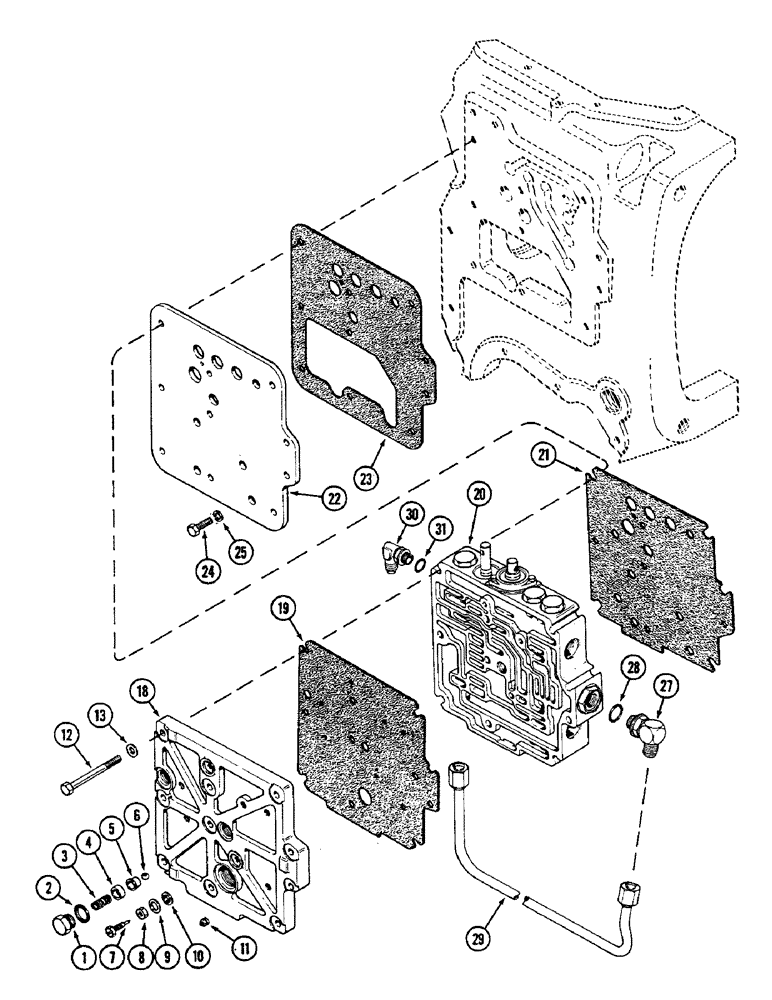 Схема запчастей Case IH 2290 - (8-360) - HYDRAULICS, POWER SHIFT CONTROL VALVE (08) - HYDRAULICS