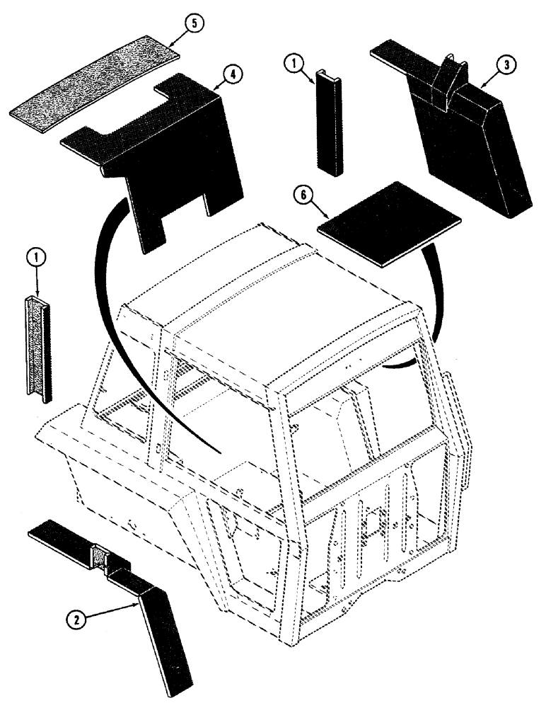 Схема запчастей Case IH 2090 - (9-574) - CAB, ACOUSTICAL COVERS, PRIOR TO CAB SERIAL NUMBER 12024460 (09) - CHASSIS/ATTACHMENTS