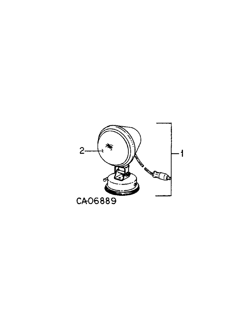 Схема запчастей Case IH 4586 - (08-27[A]) - ELECTRICAL, AUXILIARY FLOOD LIGHT PARTS ACCESSORY (06) - ELECTRICAL