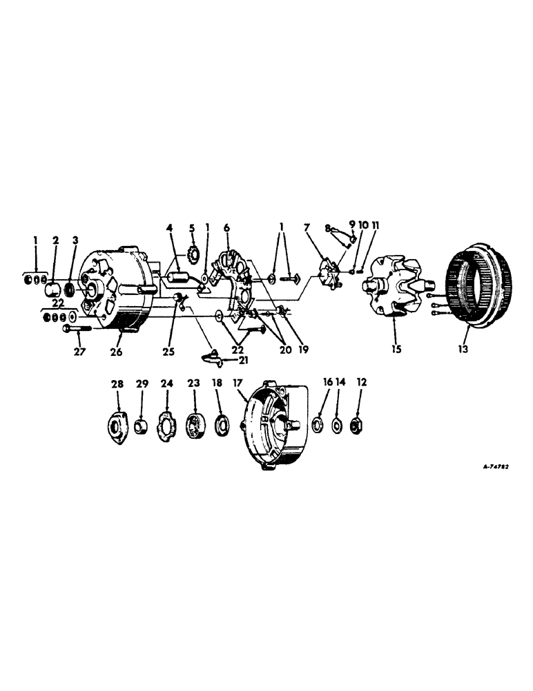 Схема запчастей Case IH 303 - (410) - C-221 ENGINE, 3-9/16 X 3-11/16, ALTERNATOR GENERATOR, DELCO REMY, COMBINE SERIAL NO. 9428 AND ABOVE (10) - ENGINE