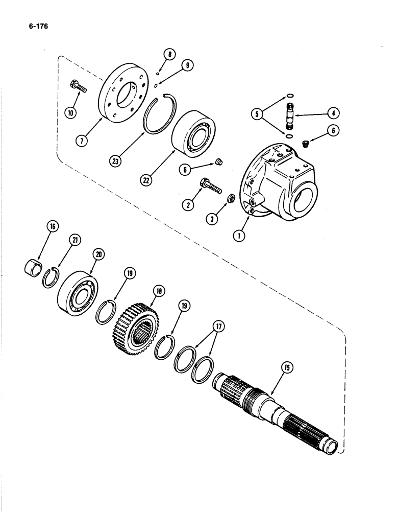 Схема запчастей Case IH 4894 - (6-176) - CLUTCH OIL DISTRIBUTOR (06) - POWER TRAIN