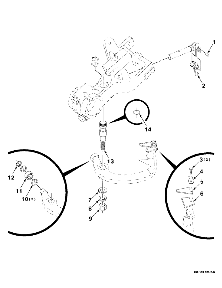 Схема запчастей Case IH 8575 - (6-10) - KNOTTER HEAD ASSEMBLY, (CONT) (14) - BALE CHAMBER