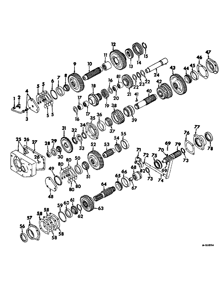 Схема запчастей Case IH 4186 - (07-07) - DRIVE TRAIN, RANGE TRANSMISSION, IN TRANSFER CASE (04) - Drive Train