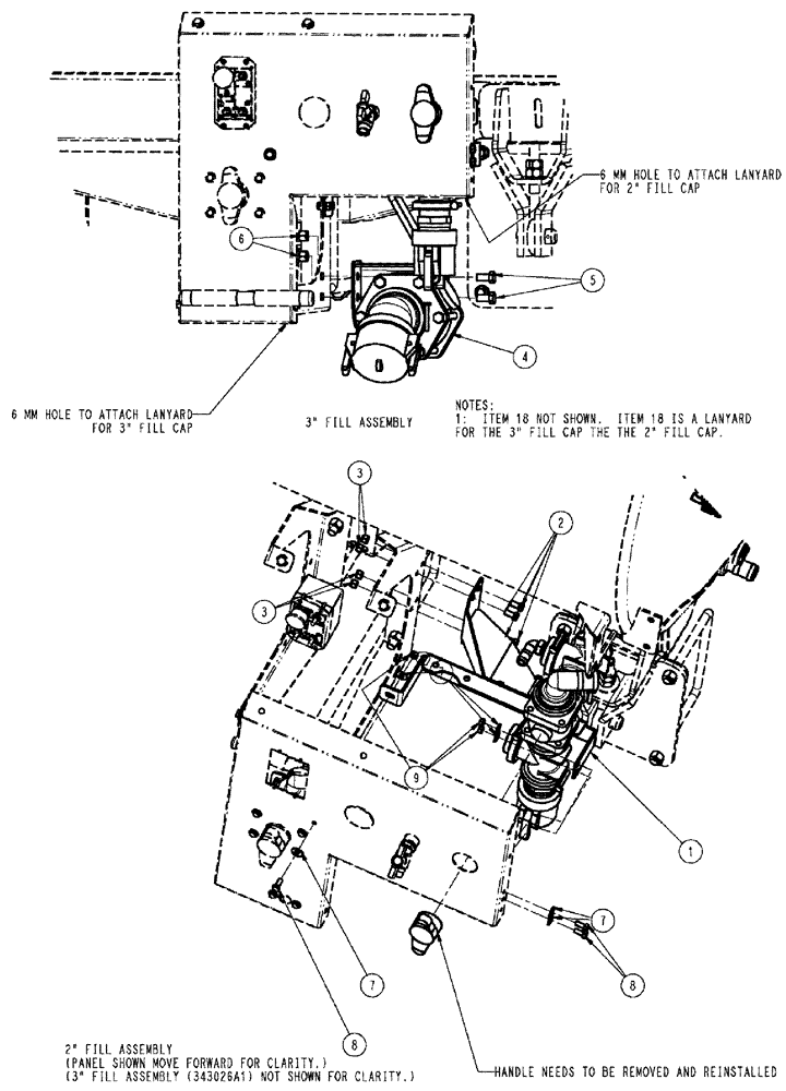 Схема запчастей Case IH SPX3310 - (09-001) - PRESSURE FILL PLUMBING Liquid Plumbing