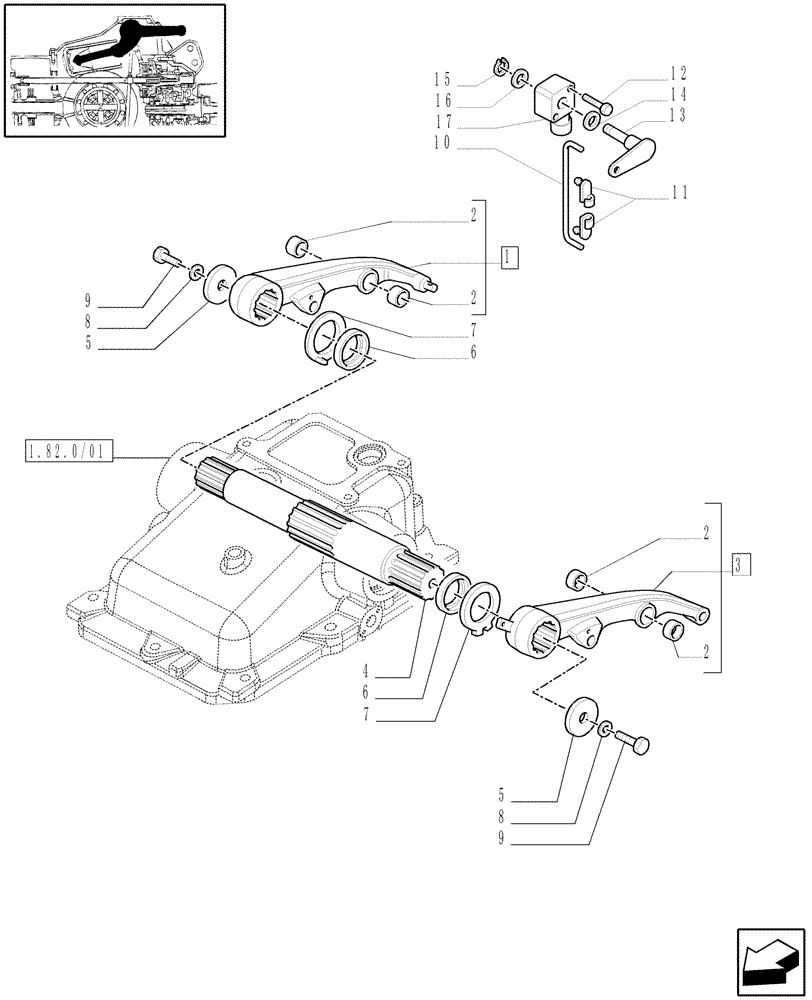 Схема запчастей Case IH MAXXUM 115 - (1.82.8/06) - EDC WITH TWO EXTERNAL CYLINDERS FOR APUH - LIFT BOOMS (VAR.331908-331909) (07) - HYDRAULIC SYSTEM