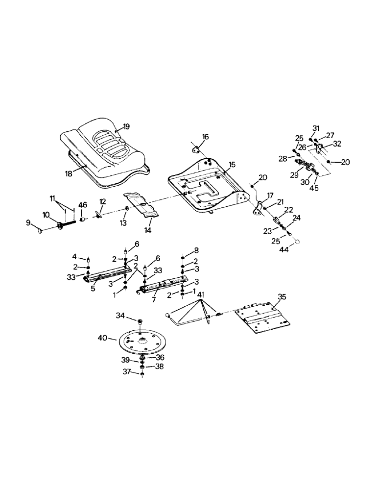 Схема запчастей Case IH STEIGER - (01-22) - SEAT ASSEMBLY, SEAT CUSHION AND SLIDE ASSEMBLY (10) - CAB