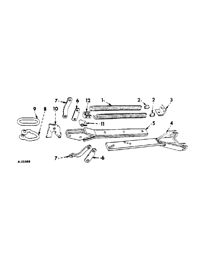 Схема запчастей Case IH 70 - (E-23) - SPRING RELEASE HITCH 