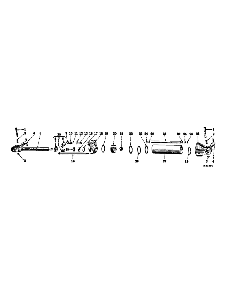 Схема запчастей Case IH 140 - (10-21) - HYDRAULICS, HYDRAULIC CYLINDER, 2-1/2 X 8 INCHES (07) - HYDRAULICS