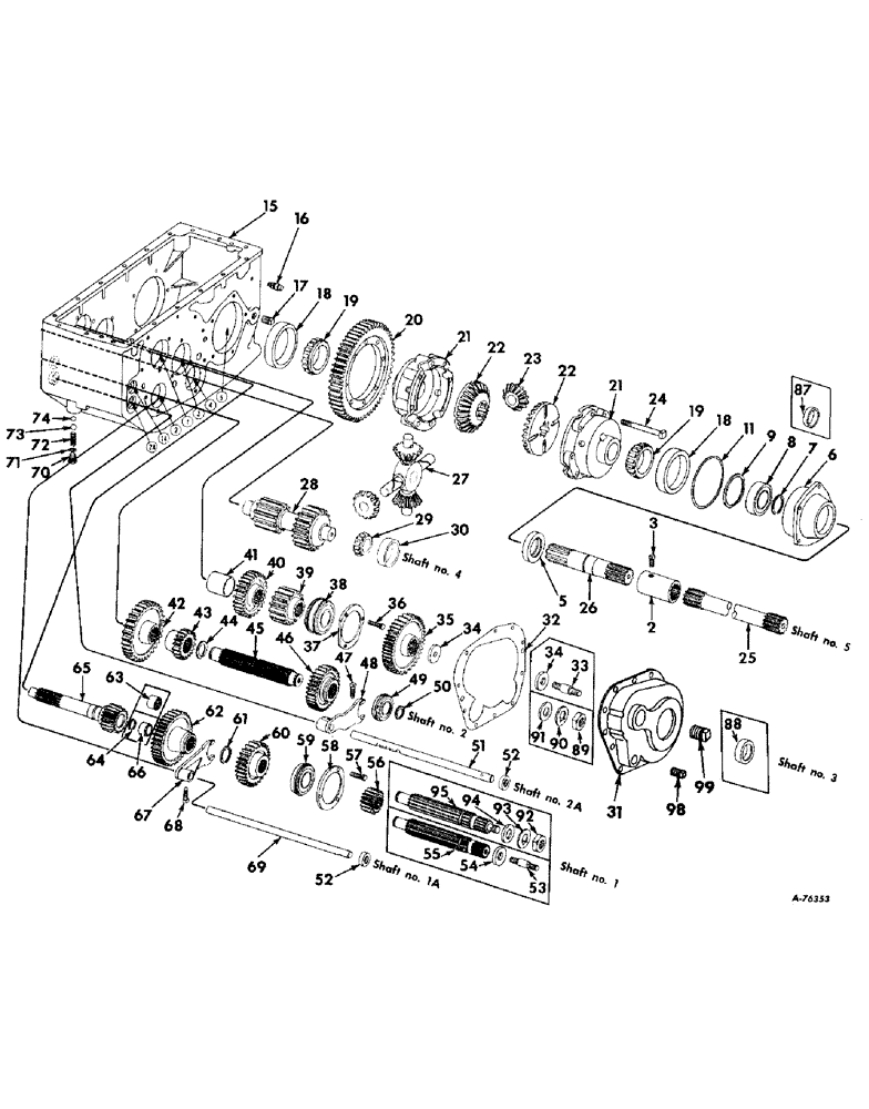 Схема запчастей Case IH 503 - (055) - AXLE TRANSMISSION (21) - TRANSMISSION