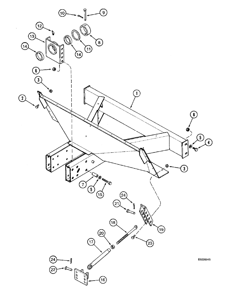 Схема запчастей Case IH 2166 - (5-42) - STEERING AXLE SUPPORT, POWER GUIDE AXLE (04) - STEERING