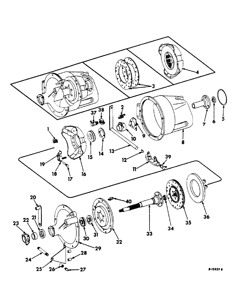 Схема запчастей Case IH 303 - (047) - CLUTCH AND CLUTCH HOUSING (18) - CLUTCH