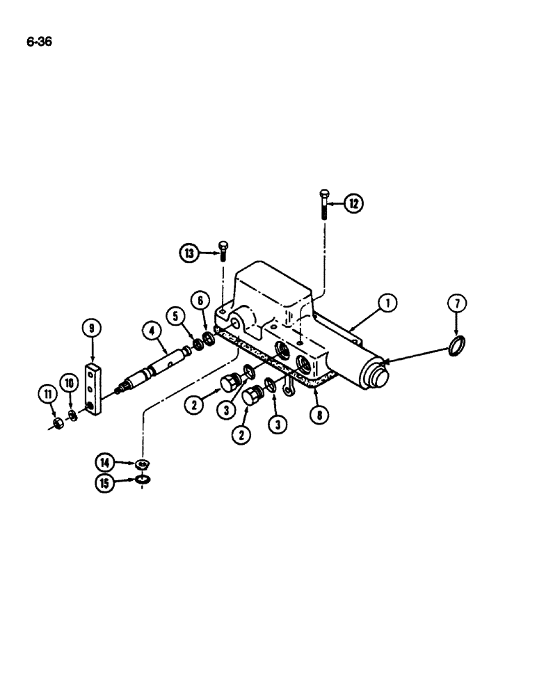 Схема запчастей Case IH 1822 - (6-36) - HYDROSTATIC PUMP, CONTROL VALVE (03) - POWER TRAIN