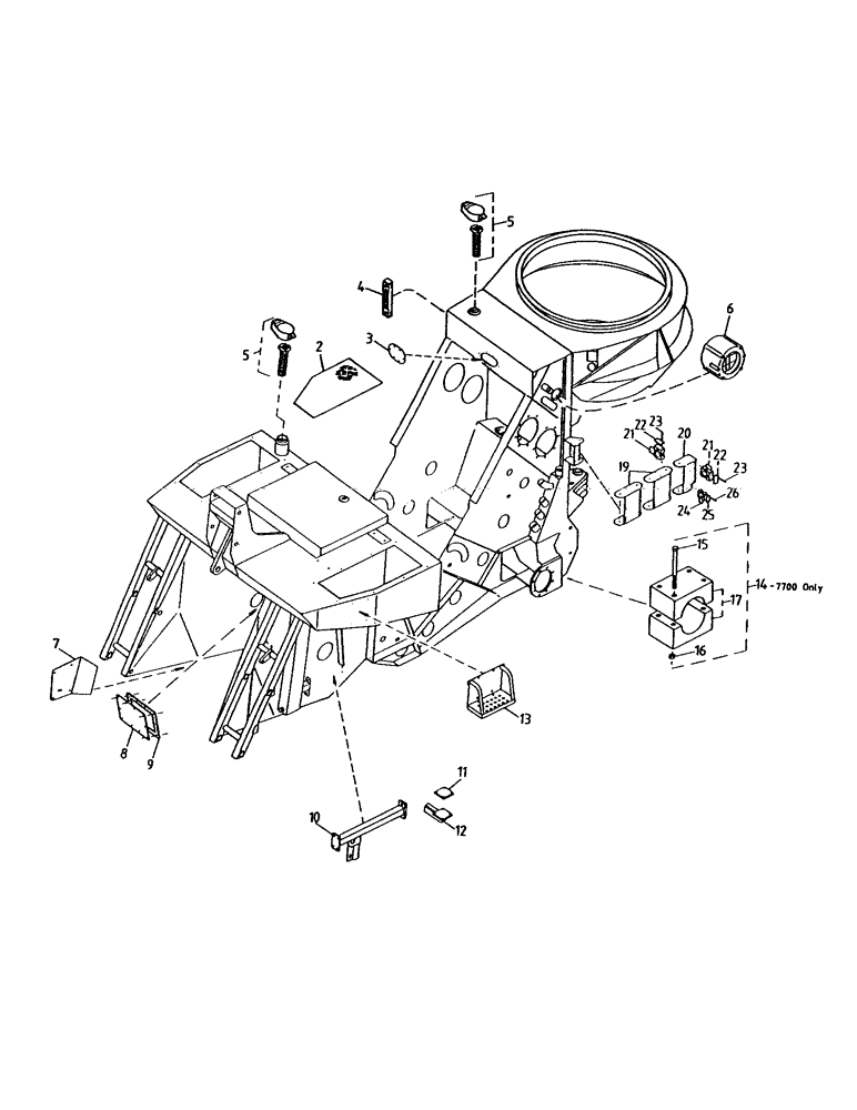 Схема запчастей Case IH 7700 - (A01-00) - CHASSIS Mainframe & Functioning Components