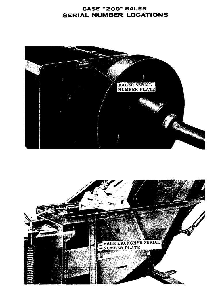 Схема запчастей Case IH 200 - (03) - SERIAL NUMBER LOCATIONS 