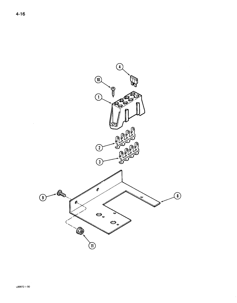 Схема запчастей Case IH 1844 - (4-16) - FUSE AND FUSE BLOCK (06) - ELECTRICAL SYSTEMS