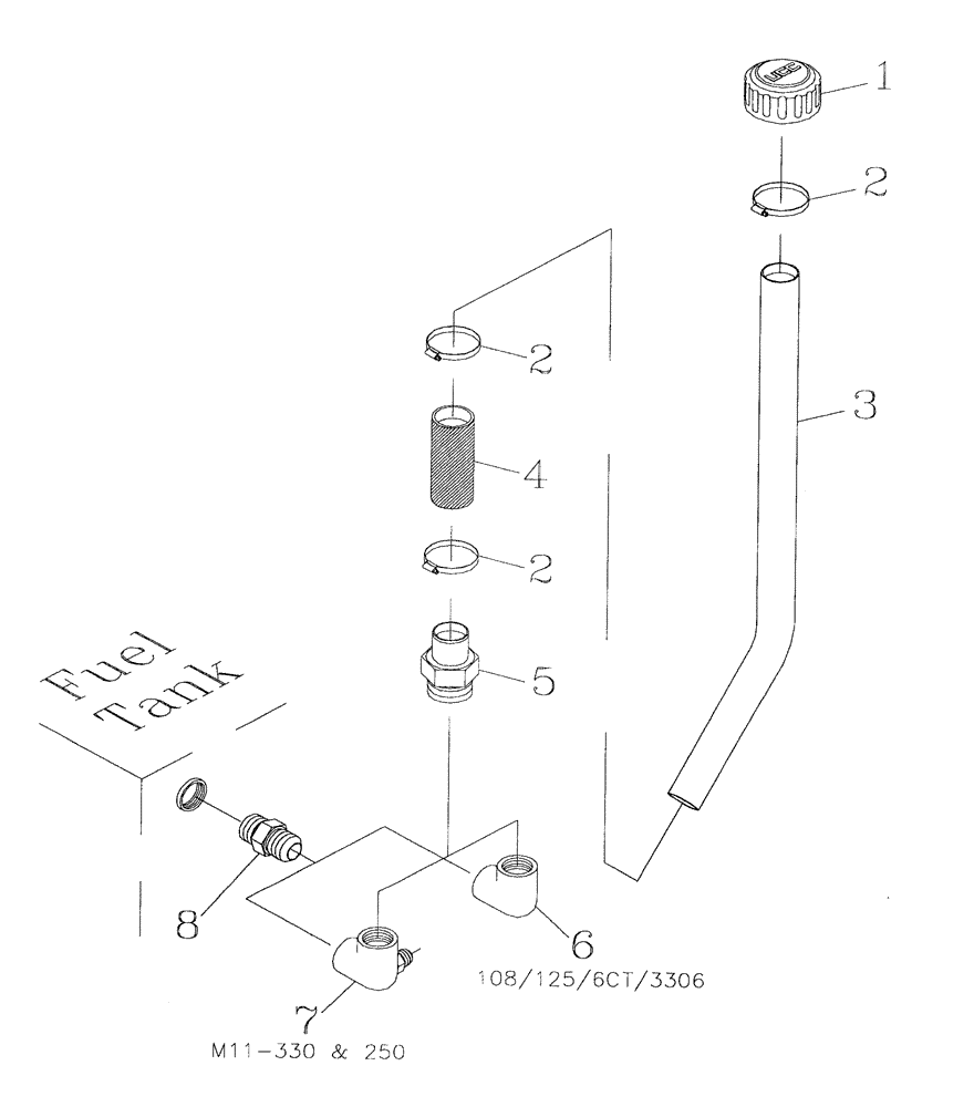 Схема запчастей Case IH 7700 - (C01[12]) - FUEL TANK BREATHER Engine & Engine Attachments