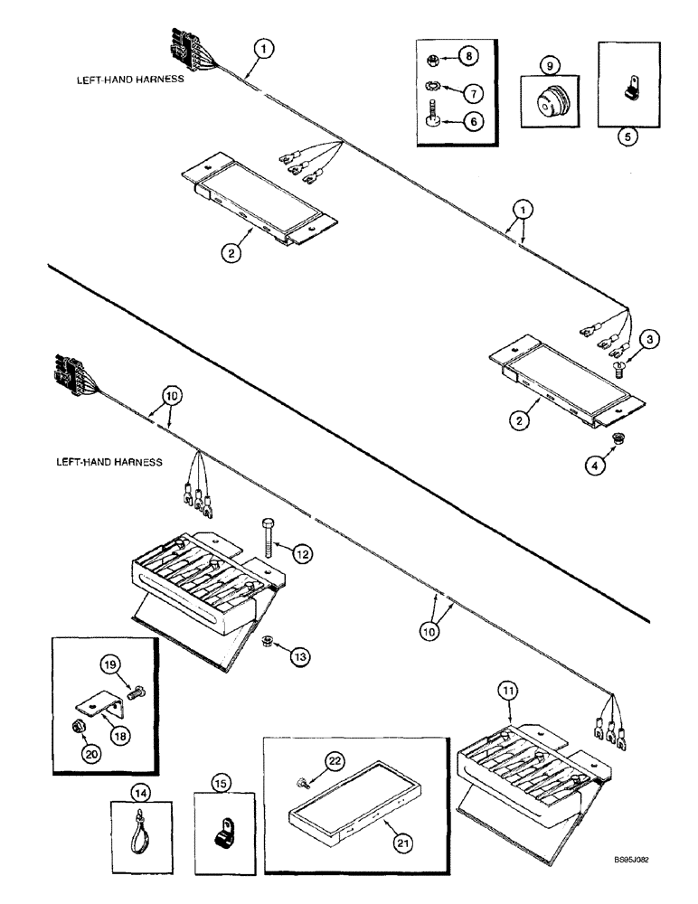 Схема запчастей Case IH 2166 - (4-40) - CHAFFER AND ROTOR HARNESSES, ROTOR SENSOR HARNESS (06) - ELECTRICAL