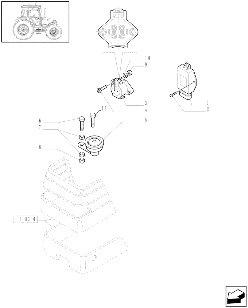 Схема запчастей Case IH JX90 - (1.75.0/01) - (VAR. 007) NA PACKAGE - ELECTRIC CONTROLS (06) - ELECTRICAL SYSTEMS