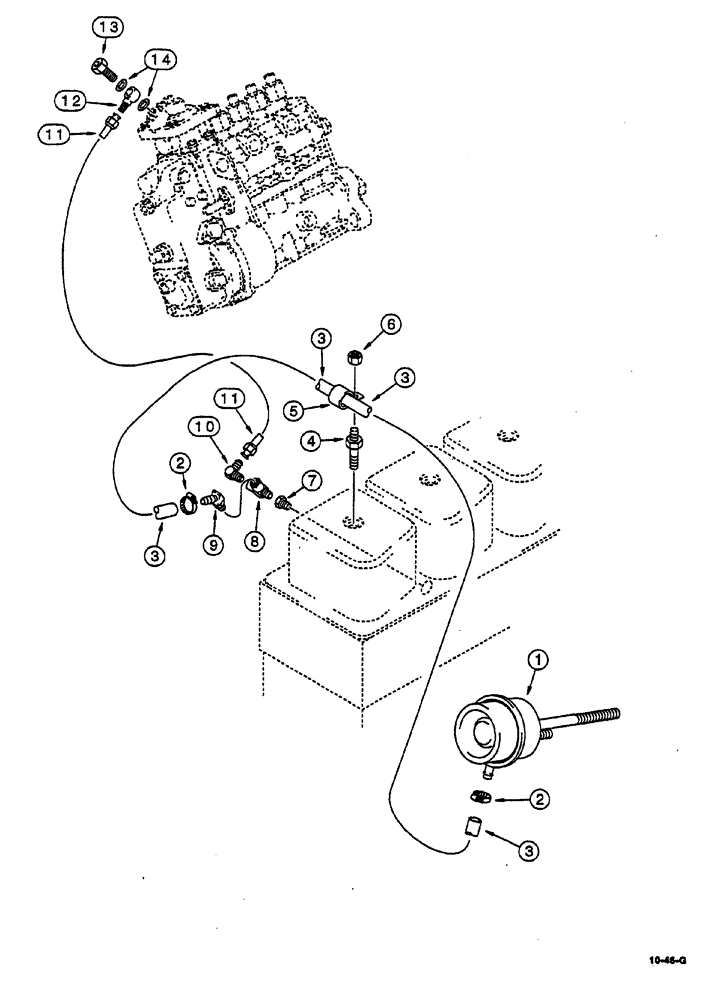 Схема запчастей Case IH 8870 - (10-46) - ANEROID AND WASTEGATE SYSTEM (10) - ENGINE