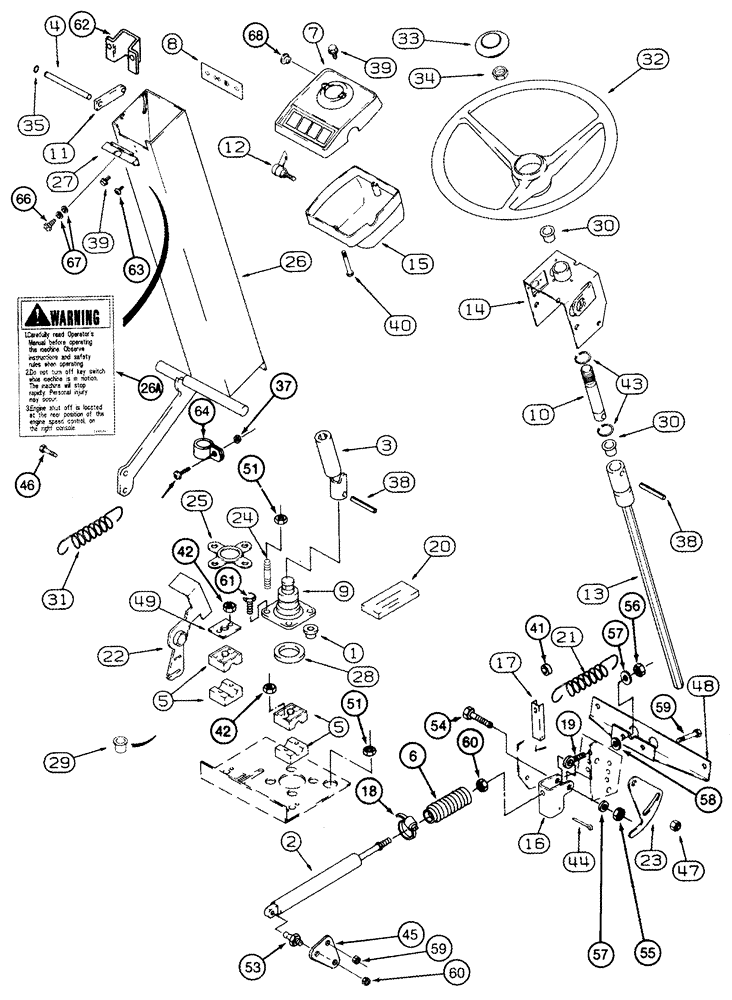 Схема запчастей Case IH 2555 - (05-01) - STEERING WHEEL MOUNTING (04) - STEERING