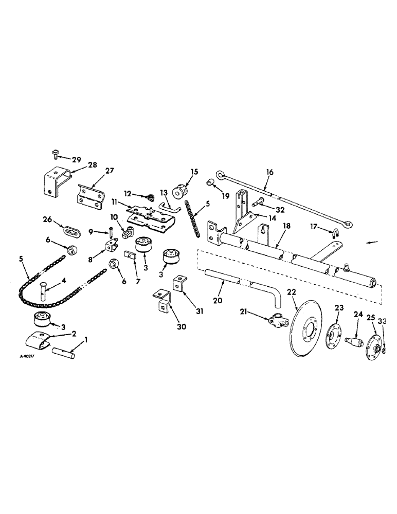 Схема запчастей Case IH 54-SERIES - (W-09) - MARKER, DISK TYPE 