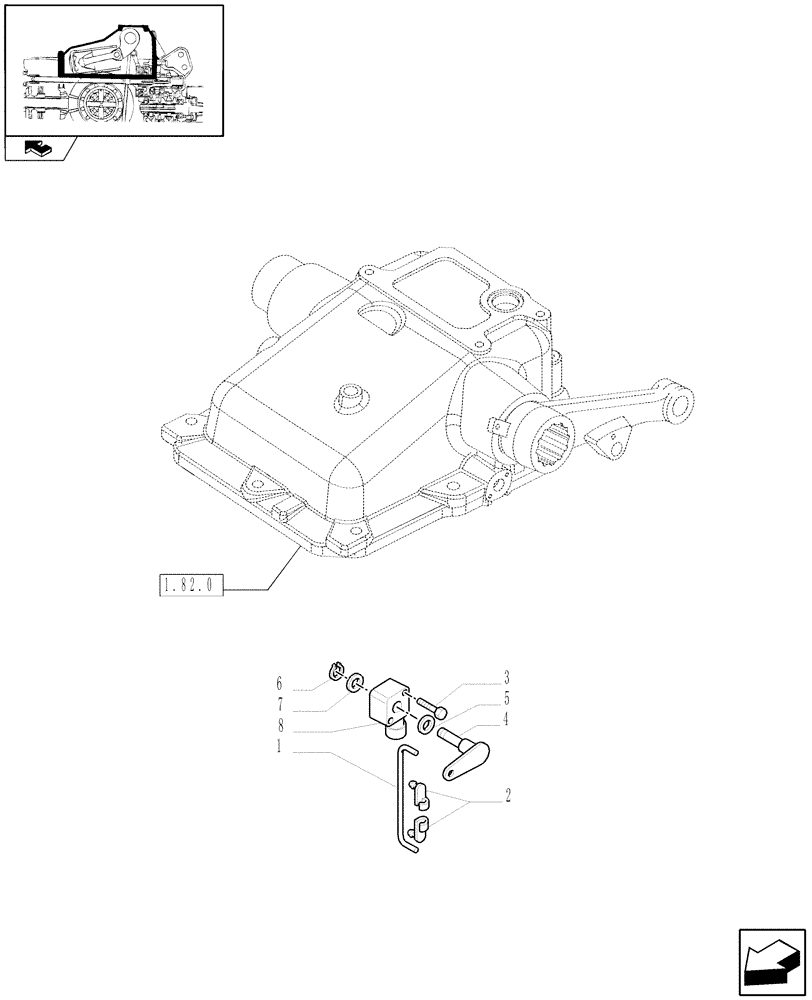 Схема запчастей Case IH MAXXUM 115 - (1.75.0[11]) - EDC WITH TWO EXTERNAL CYLINDERS - POTENTIOMETER (06) - ELECTRICAL SYSTEMS