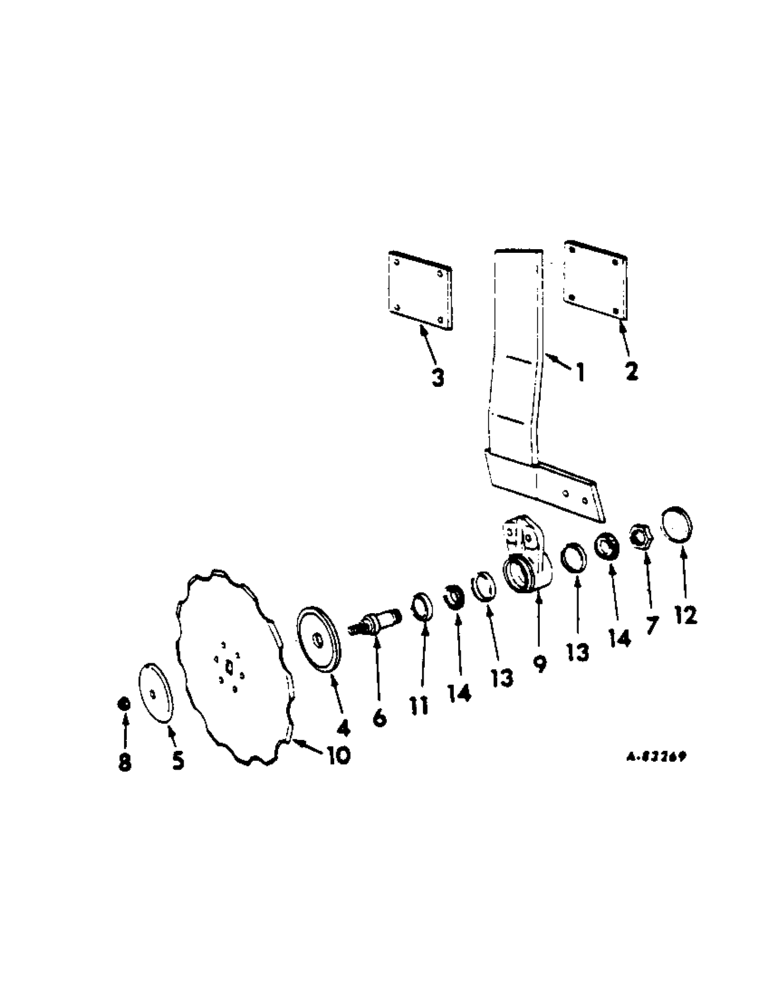 Схема запчастей Case IH 10 - (AF-5) - ROLLING COLTER, ONE PER FURROW, PRODUCT GRAPHICS 