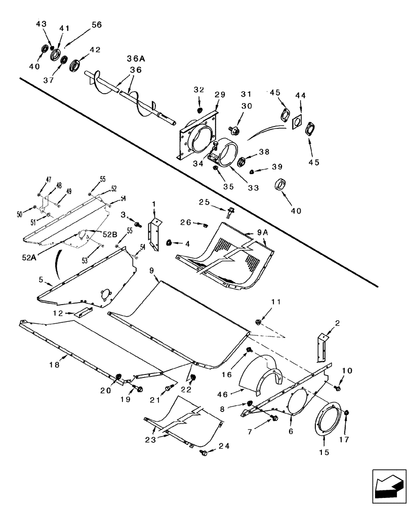 Схема запчастей Case IH 2577 - (80.101.16) - GRAIN AUGER TROUGH (80) - CROP STORAGE/UNLOADING