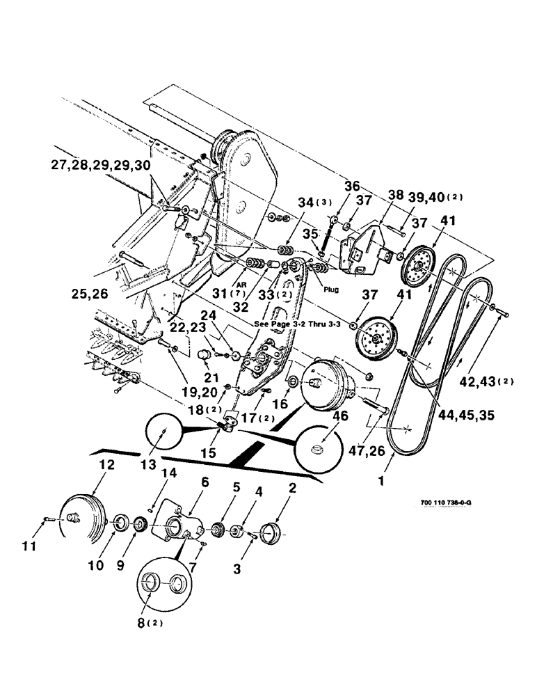 Схема запчастей Case IH 8370 - (2-20) - SICKLE DRIVE ASSEMBLY (09) - CHASSIS