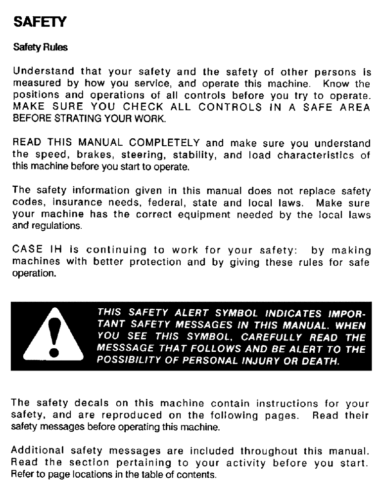 Схема запчастей Case IH 61MS - (01C) - SAFETY 
