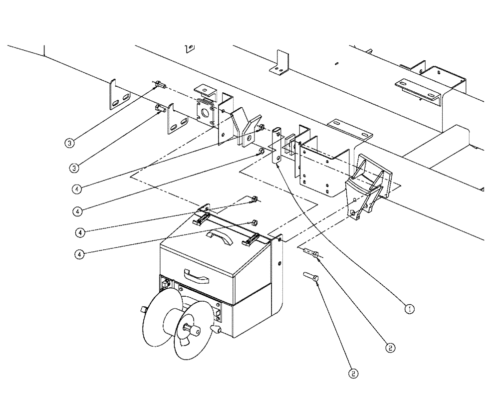 Схема запчастей Case IH FLX810 - (12-006) - PRESSURE WASHER MOUNT Pressure Washer