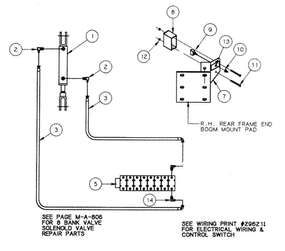 Схема запчастей Case IH PATRIOT II - (06-007) - HYDRAULIC PLUMBING - TOW HITCH Hydraulic Plumbing