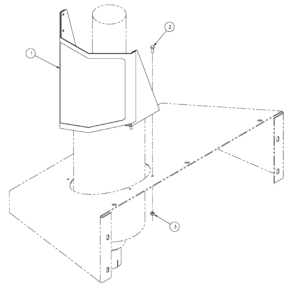 Схема запчастей Case IH SPX3200 - (03-034) - HEAT SHIELD GROUP (01) - ENGINE