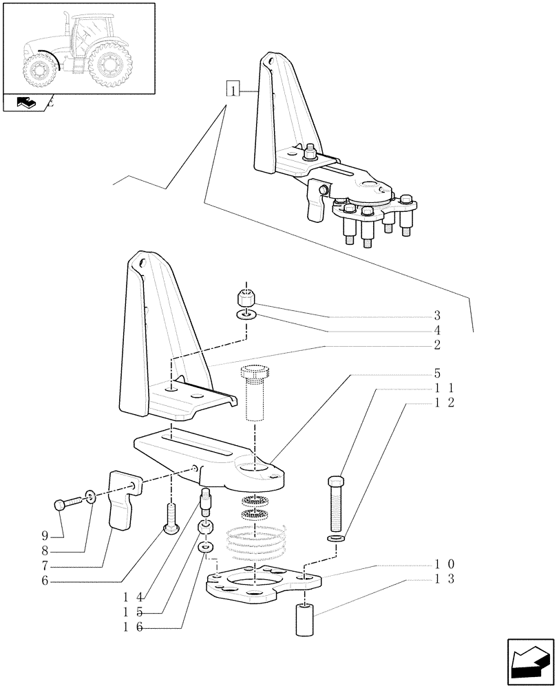 Схема запчастей Case IH PUMA 155 - (1.87.4/ A) - 4WD DYNAMIC FRONT FENDERS WITH AXLE WITH BRAKE - HUB - BREAKDOWN (VAR.333884-334884-335884-337884) (08) - SHEET METAL