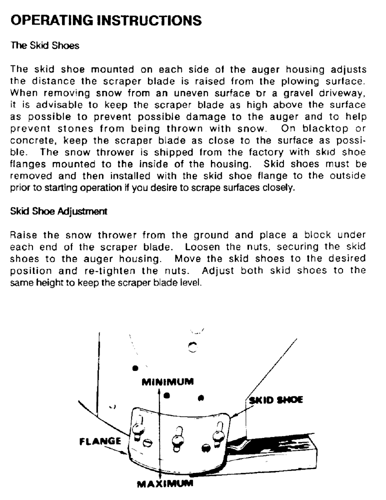Схема запчастей Case IH ST54 - (21) - OPERATING INSTRUCTIONS, CONTINUED, THE SKID SHOES 