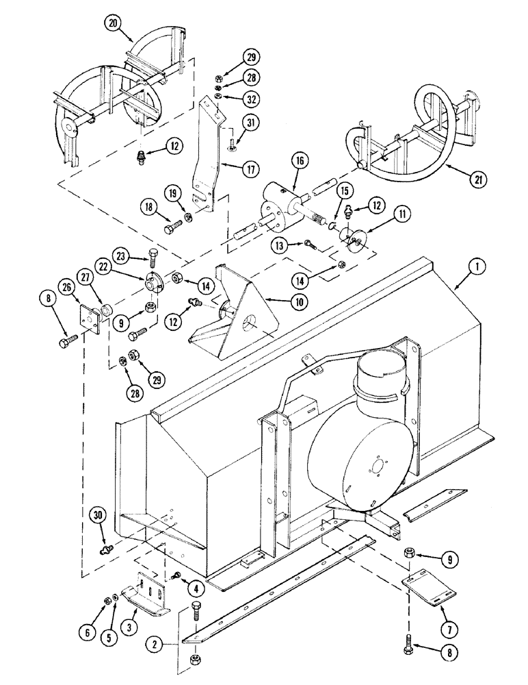 Схема запчастей Case IH 56FTS - (30) - AUGER HOUSING 