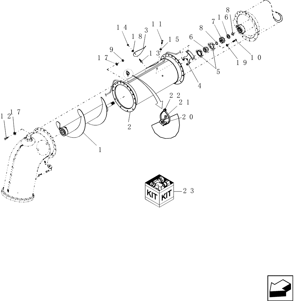 Схема запчастей Case IH 7010 - (80.180.11) - UNLOADING AUGER EXTENSION, 0.9 M [3 FT] (80) - CROP STORAGE/UNLOADING